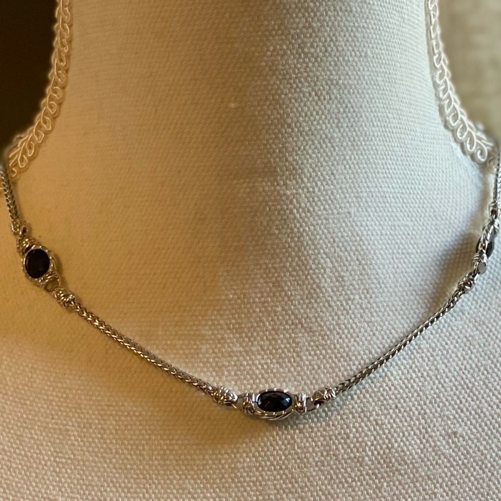 John Hardy 925 Sterling Silver Onyx Necklace